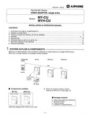 Aiphone PanTilt MY Series Installation & Operation Manual