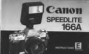 Canon Speedlite 166 A Instructions Manual
