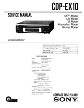 Sony CDP-EX10 Service Manual