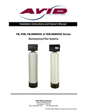 Avid Water Systems FEB1465 Installation Instructions And Owner's Manual