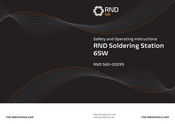 RND lab 560-00295 Safety And Operating Instructions Manual