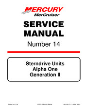 Mercury MerCruiser 14 Service Manual