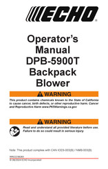 Echo DPB-5900T Operator's Manual