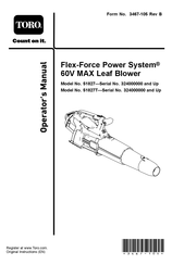 Toro Flex-Force Power System 51827T Operator's Manual