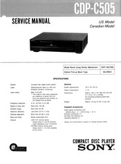 Sony CDP-C505 Service Manual