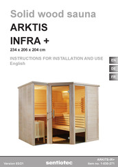 Sentiotec ARKTIS INFRA + Instructions For Installation And Use Manual