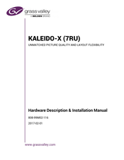 Belden grass valley KALEIDO-X Hardware Description & Installation Manual