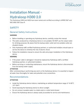 HYDRALOOP H300 2.0 Installation Manual