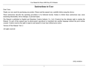 Heal Force Prince-180D Instructions To User