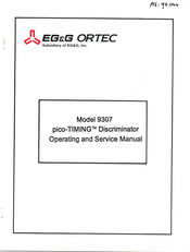EG&G ORTEC pico-TIMINGT 9307 Operating And Service Manual