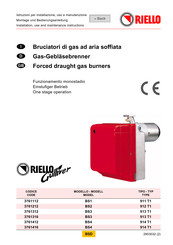 Riello 3761412 Installation, Use And Maintenance Instructions