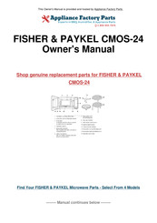 DCS CMOS-24 Installation, Use And Care Manual