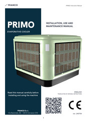 FRANCO PRIMO SD 3N Installation, Use And Maintenance Instruction Manual