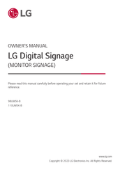 LG 110UM5K-B.AUSQ Owner's Manual