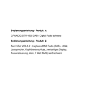 Grundig DTR 7000 User Manual