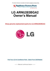 LG ARNU183BHA2 Installation Manual