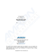 Amron 2820A-4003E Instruction Manual
