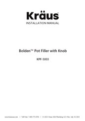 Kraus Bolden KPF-5003 Installation Manual