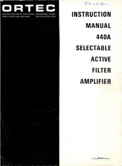 ORTEC 440A Instruction Manual