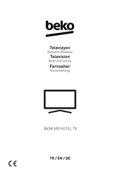 Beko B43K 690 HOTEL TV Brief Instruction