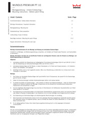 Dorma MUNDUS PREMIUM PT 10 Mounting Instructions