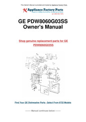 GE PDW8060G03SS Installation Instructions Manual