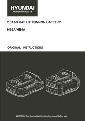 Hyundai power products HB2A Original Instructions Manual