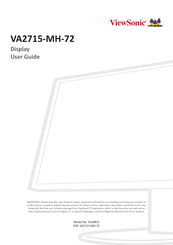 ViewSonic VA2715-MH-72 User Manual