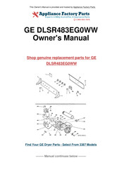 GE DRSR495 Owner's Manual