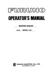 Furuno 1761 Operator's Manual