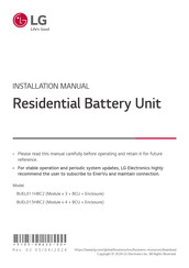 LG BUEL015HBC2 Installation Manual