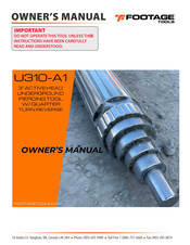 FOOTAGE U310-A1 Owner's Manual