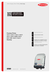 Fronius Primo 6.0-1 Dummy Operating Instructions Manual