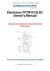 Electrolux Frigidaire FFTR1513LQ1 Use & Care Manual