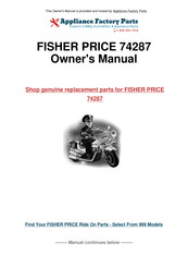 Fisher-Price Power Wheels Harley-Davidson Police Motorcycle Owner's Manual With Assembly Instructions