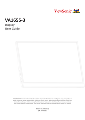 ViewSonic VA1655-3 User Manual