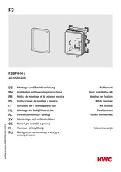KWC F3BF4001 Installation And Operating Instructions Manual