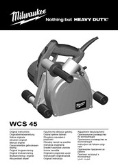 Milwaukee WCS 45 Original Instructions Manual