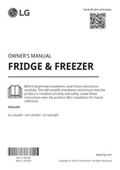 LG GF-L4544EP Owner's Manual