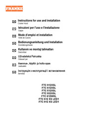 Franke FTC 932XSL Instructions For Use And Installation