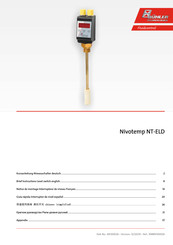 Bühler Technologies Nivotemp NT-ELD Brief Instructions