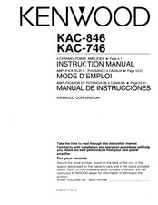 Kenwood KAC-746 Instruction Manual