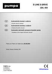 pumpa e-line E-Drive 404 Translation Of The Original Instruction Manual