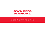 Honda CRF450R-S 2024 Owner's Manual