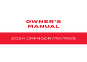 Honda CRF450RX 2024 Owner's Manual