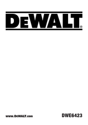 DeWalt DWE6423-GB Original Instructions Manual