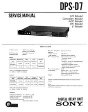 Sony DPS-D7 Service Manual