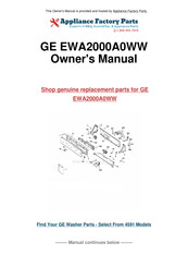 GE EWA2000A0WW Owner's Manual