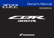 Honda CBR300RA 2022 Owner's Manual