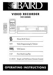 Baird VC153NX Operating Instructions Manual